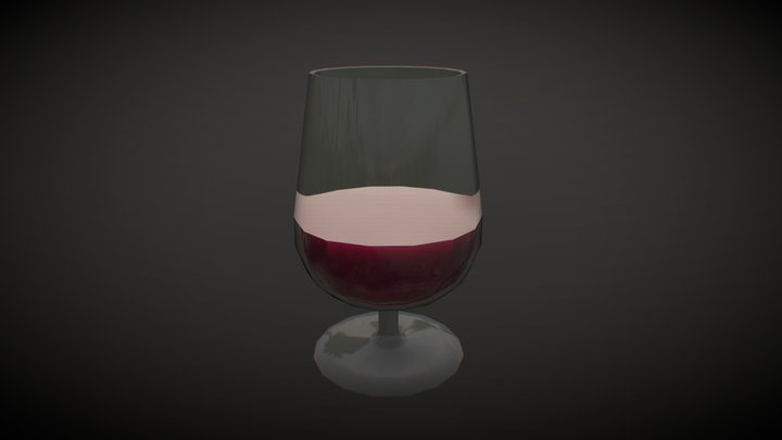 Short Stem Wine Glass 3D Model
