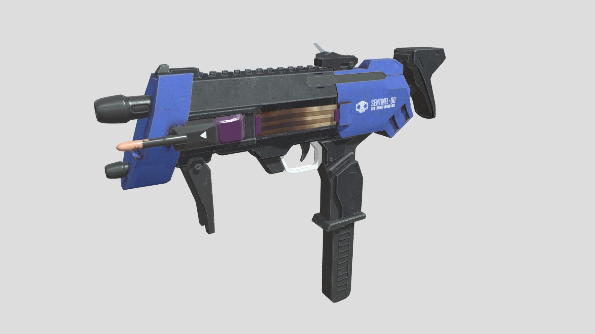 Sombra's SMG from Overwatch - 3D model by rigger0815 [102fdfb] - Sketchfab