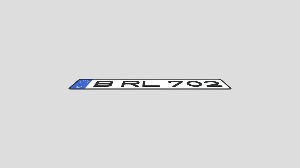 Car License Plate With Editable Text