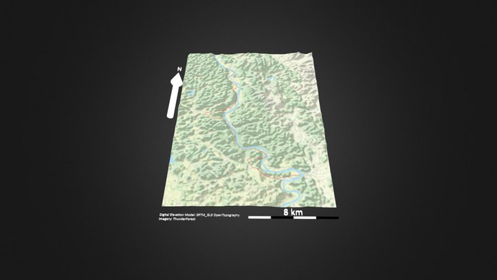 漓江_等高地图 – Modelo 3D gratuito STL