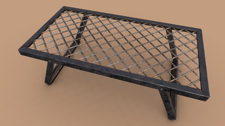 Camping bonfire grill 3D Model