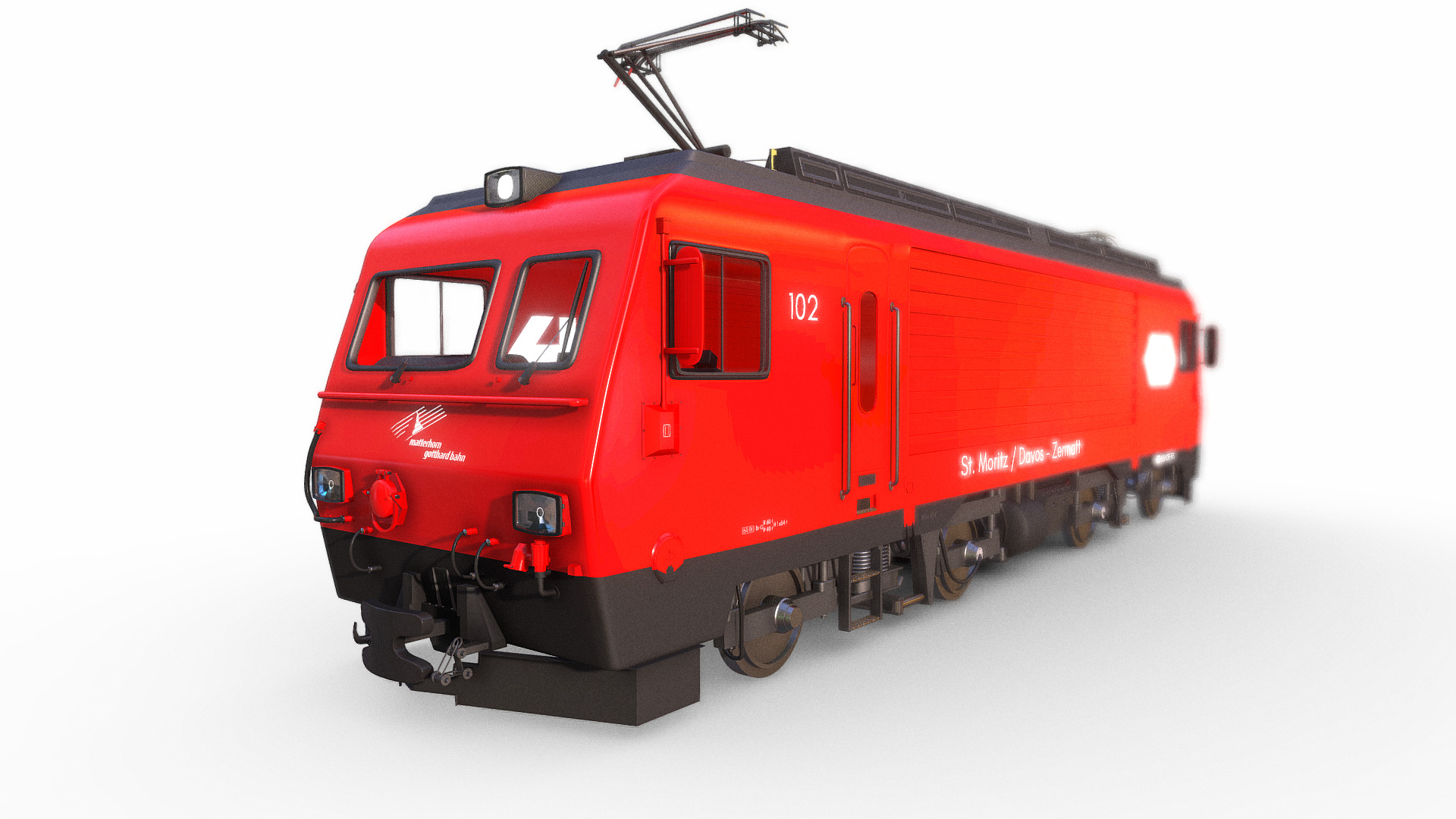 3D model Loco - This is a 3D model of the Loco. The 3D model is about a red train car.