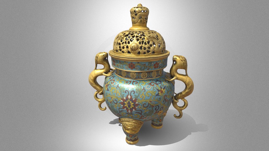 Ding censer with an openwork cover