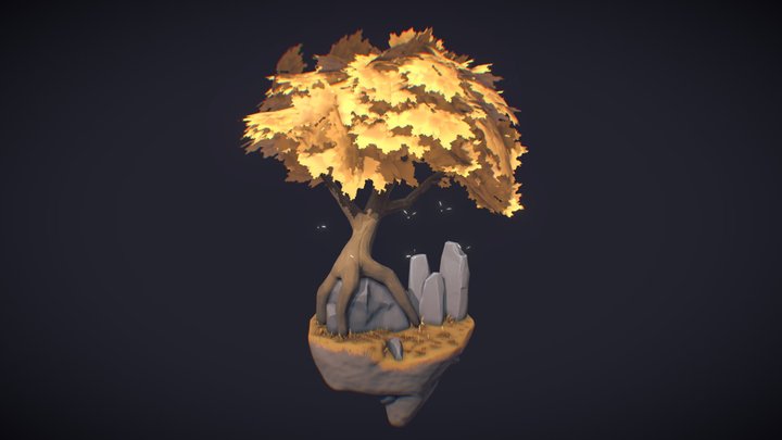 Floating Island 3D Model