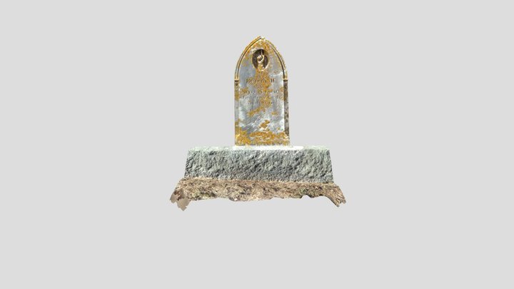 Cemetery Tombstone 3D Model