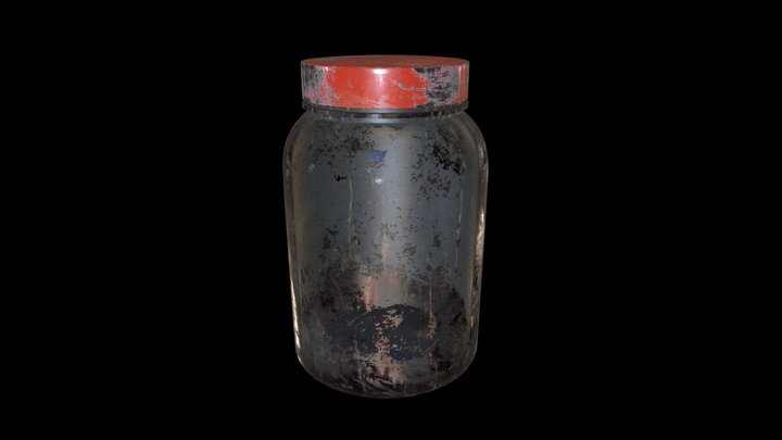 Toples, wadah kaca, jar, container 3D Model