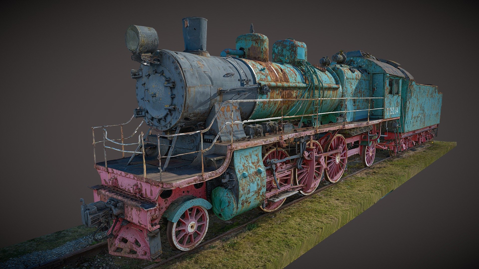 Steam locomotive Su 252-94 in Haapsalu - 3D model by Saulius.Zaura ...