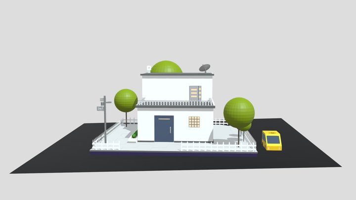 lowpoly house MODEL 3D Model