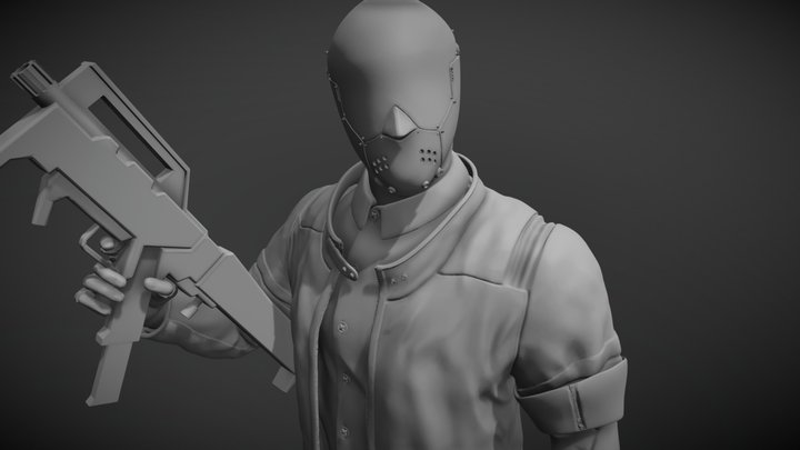 Ruiner Main Character Sculpt 3D Model