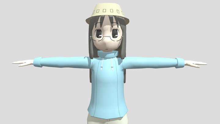 Sakamoto from Nichijou - Download Free 3D model by caick (@caick) [59dc6b2]