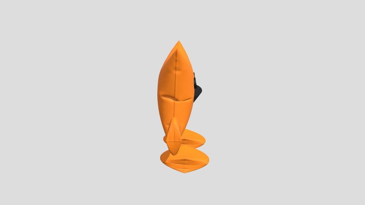 Chicken Gun Orange Pillow 3D Model