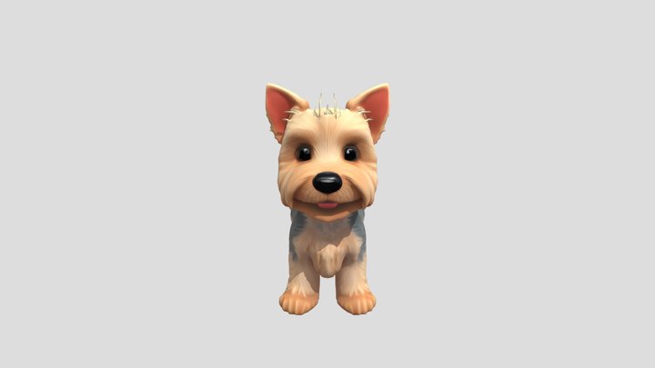 cute animated dog 3D Model