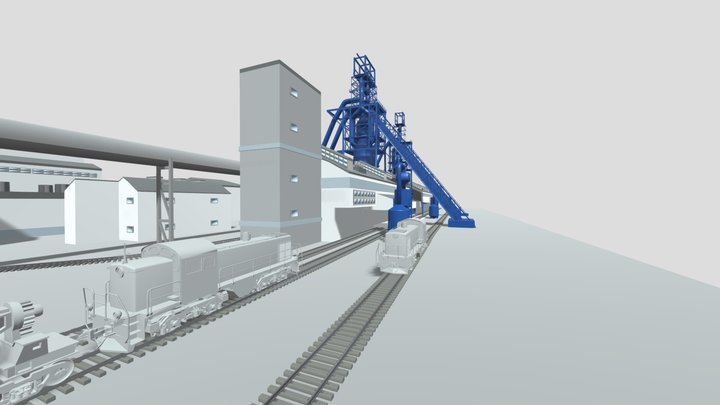 Blast Furnace Plant Infrastructure 3D Model