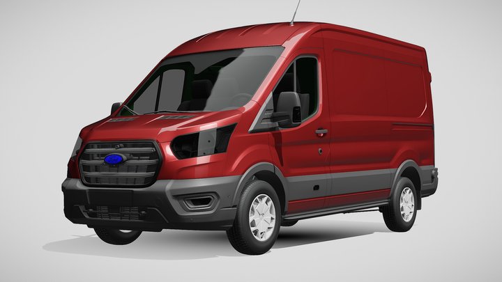 Ford Transit Van L2H2 Trend 2021 3D Model