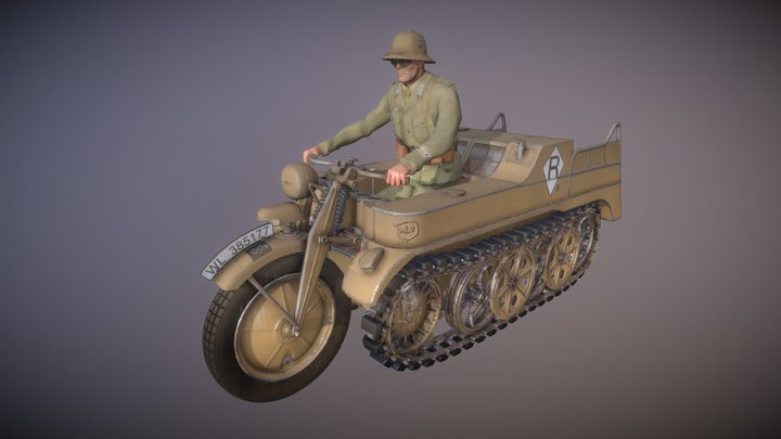 Sd.Kfz.2 Kleines Kettenkraftrad 3D Model