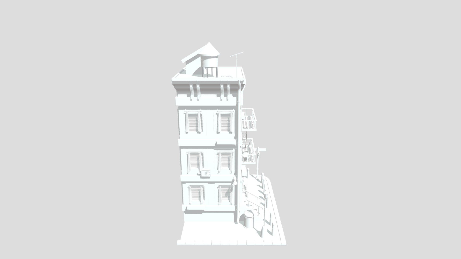 Free Building 3D Only Model - Download Free 3D model by Santiago ...