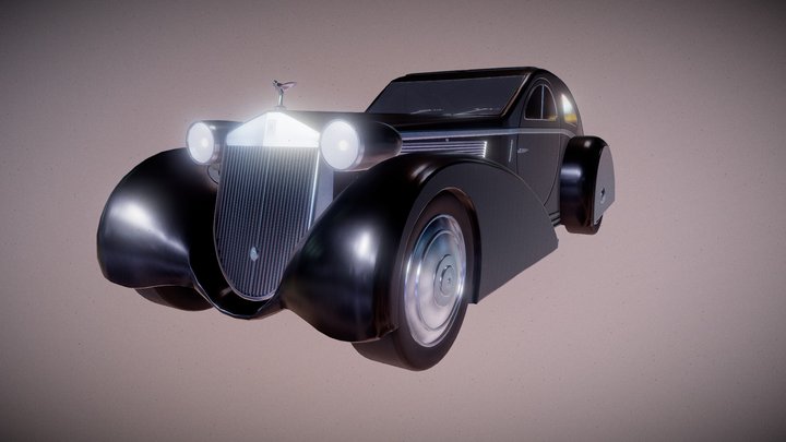 1925 Rolls Royce Phantom I Jonckheere Coupe 3D Model