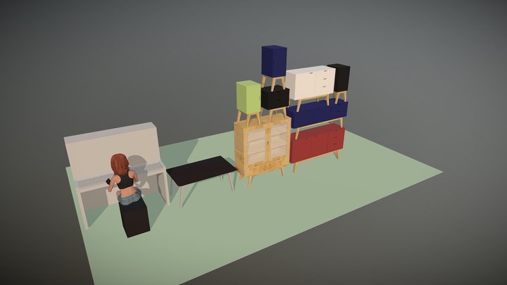 Assembly Piano 3D Model