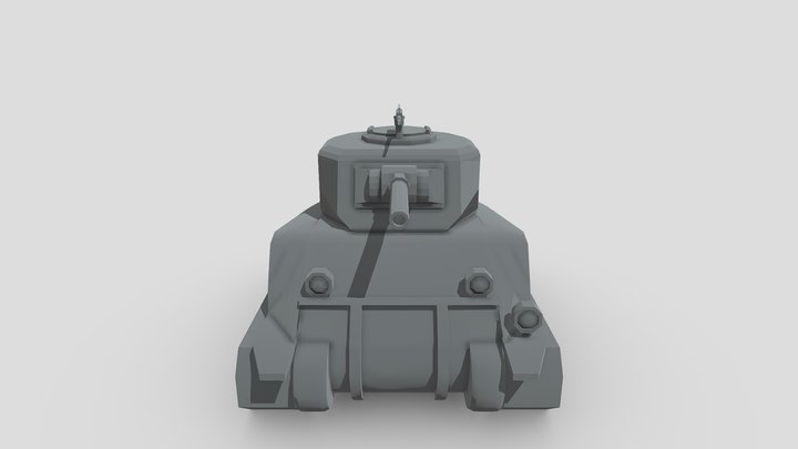 M4A1 Sherman, low poly 3D Model