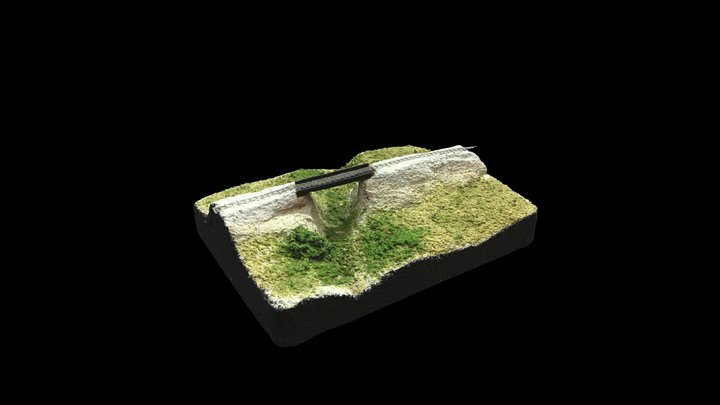 Tiny desert railroad bridge
