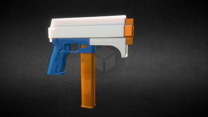 SEC9 tabletop game pistol submachine gun 3D Model