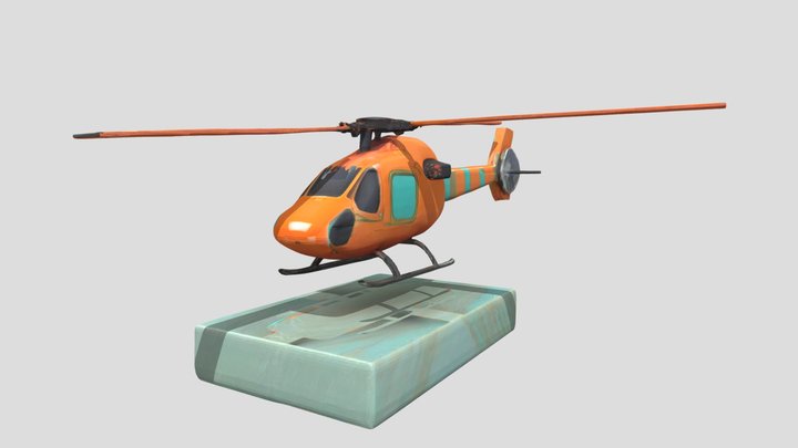 Orange_ Helicopter_ Mod_0410053255_texture_fbx – Free 3D Model STL