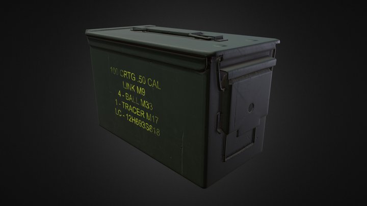 .50 BMG Ammo Can 3D Model
