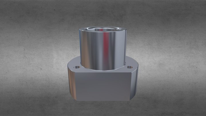 G72.1 - Flanşlı, Kılavuz Burç - Bilyalı Kafes 3D Model