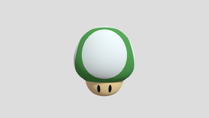 1- Up Mushroom (Blender) 3D Model