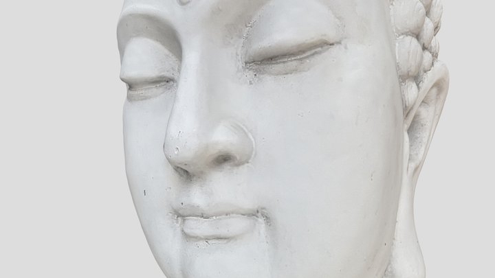 Statue Boeddha Head 3D Model