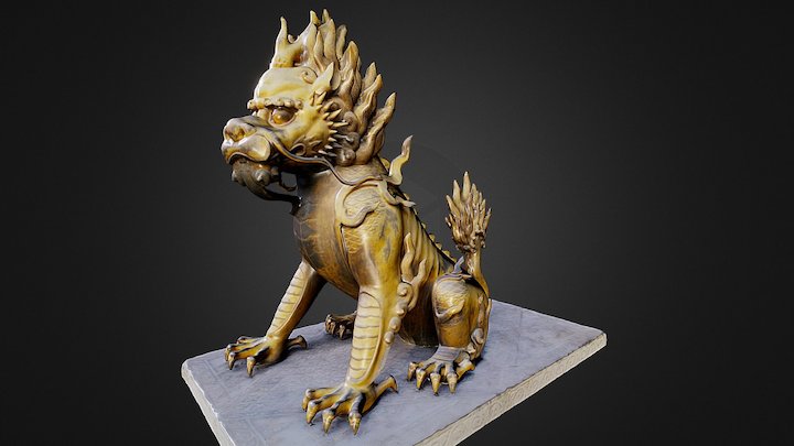 Xiezhi from the Forbidden City, Beijing China 3D Model