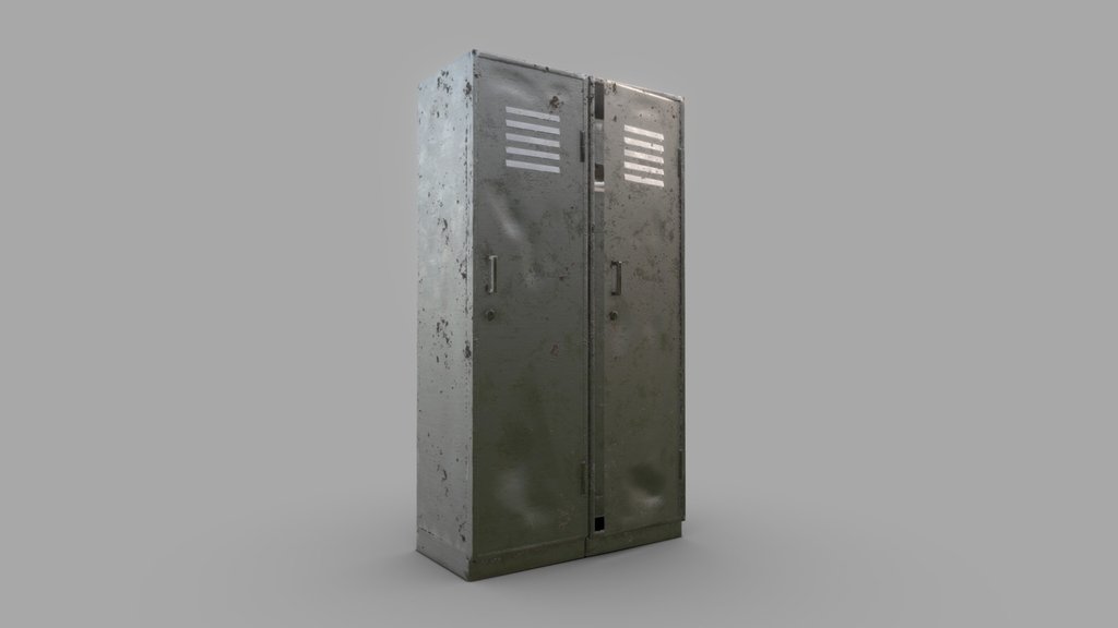 Metal Cabinet (Low Poly)