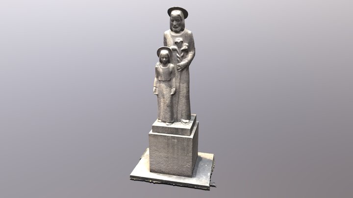Statue am St. Josef-Stift Celle (Version 2) 3D Model