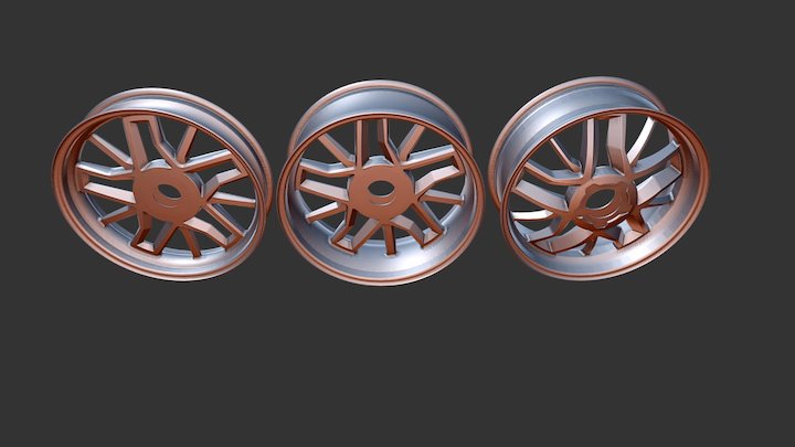 BST Carbon Fibre Wheels- 10 Spoke Variaition 3D Model