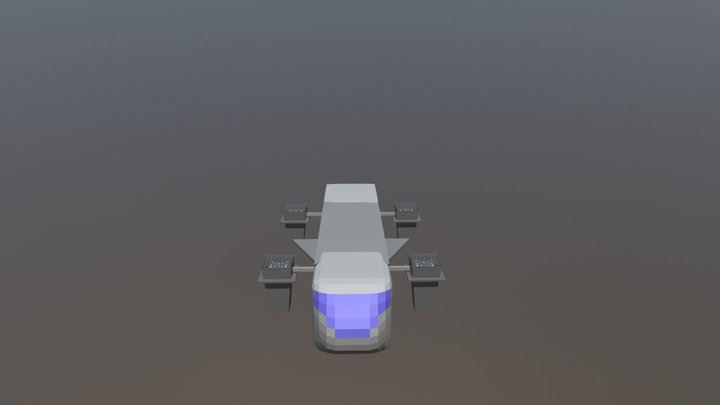 QT SpaceShip Model 3D Model