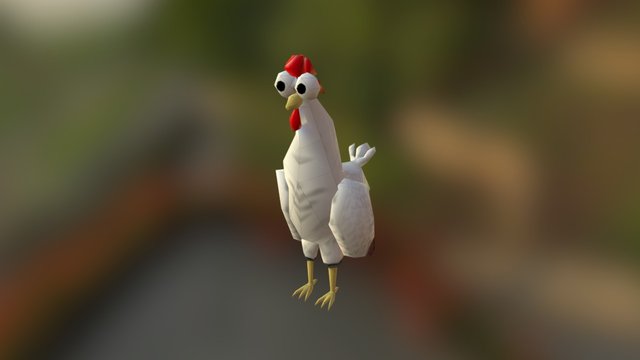 Low Poly Chicken 3D Model