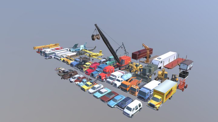 54 Vehicle Pack 3D Model