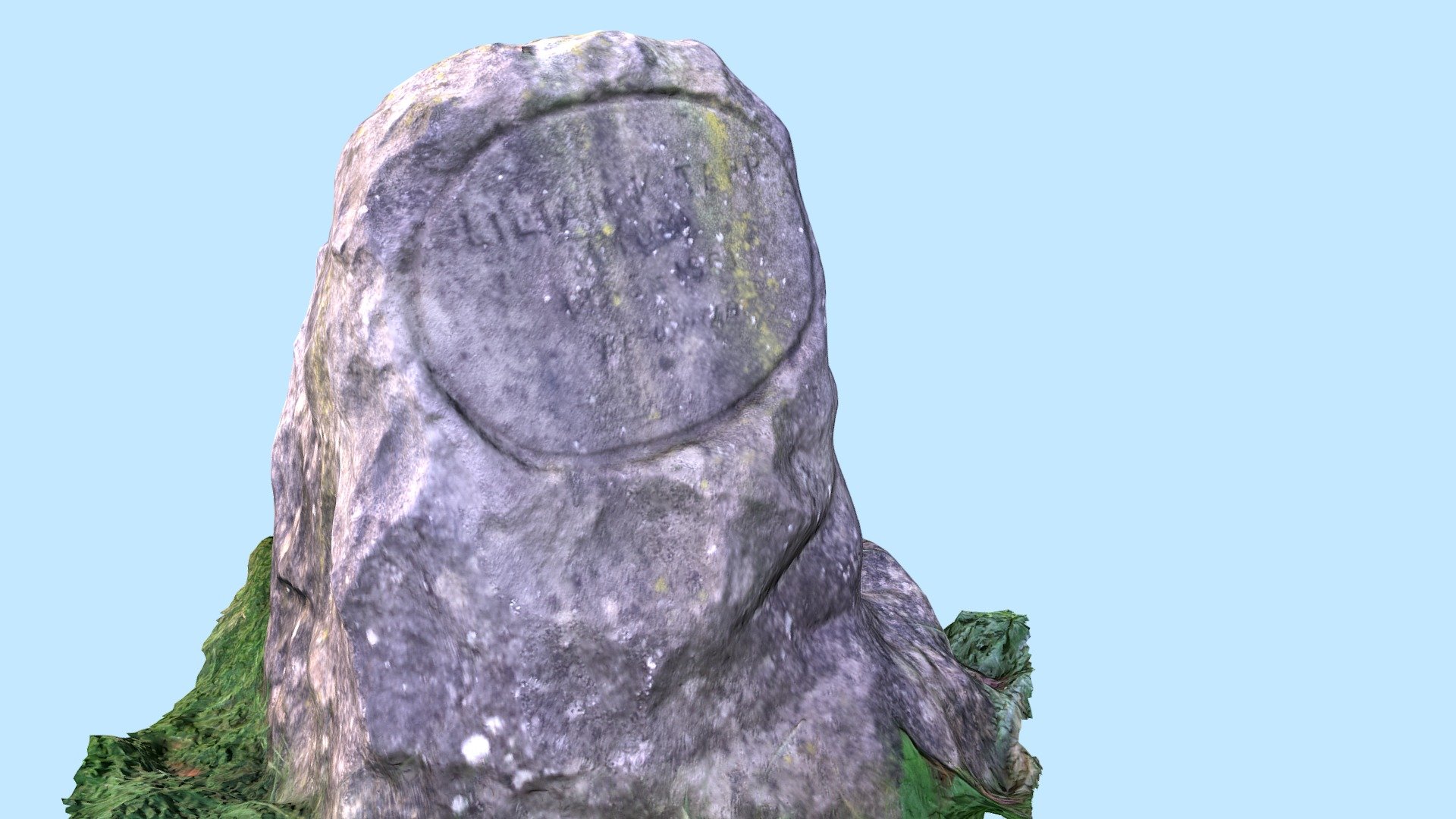 Old stone grave marker