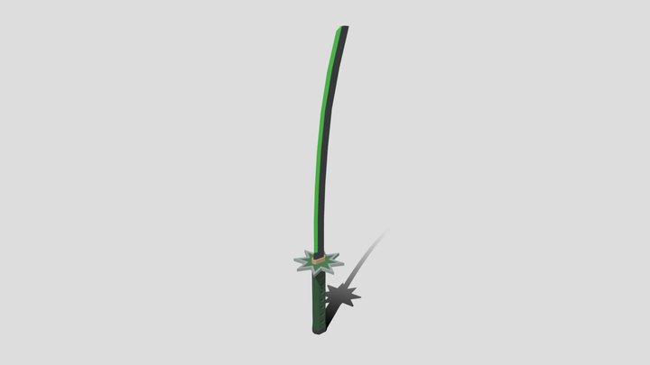 Katana Low Poly 3D Model