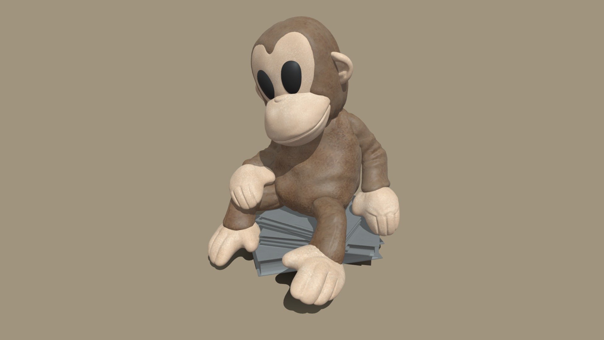 GinkyMonkey sit on books