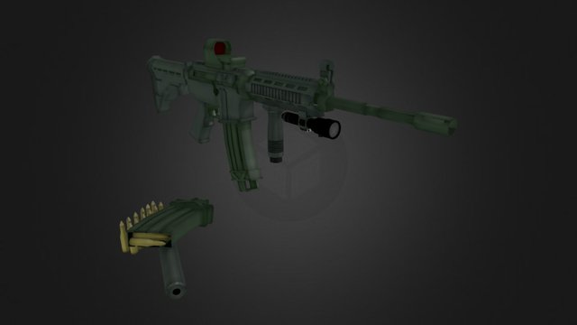Military Rifle M4A1 3D Model