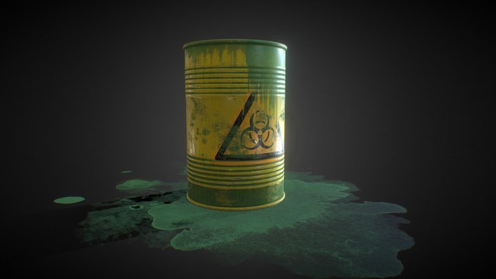 Toxic Waste Barrel 3D Model