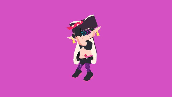 Lowpoly Hypno Callie 3D Model