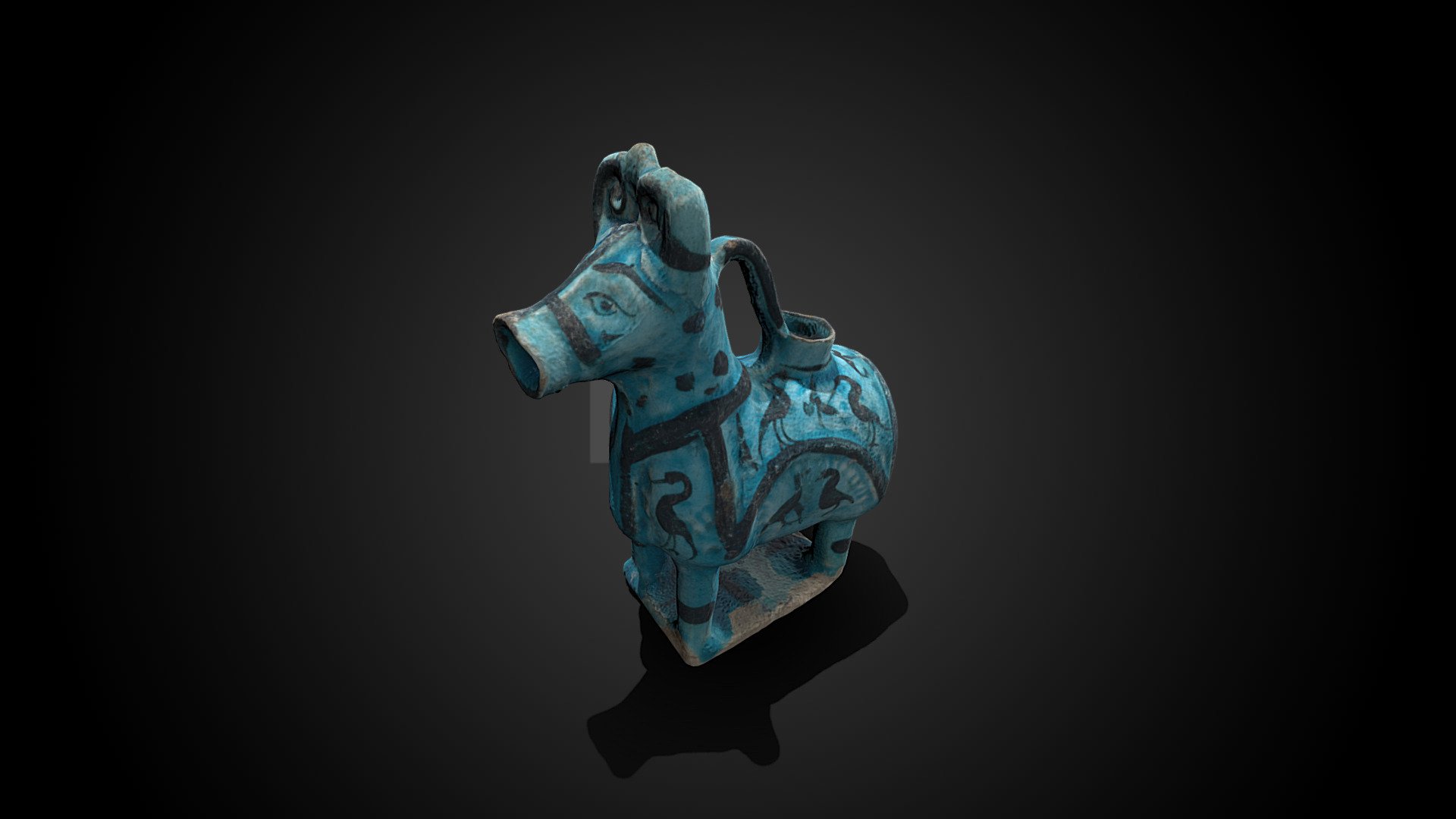 Aquamanile (Ram-shaped Ewer), 13th-14th C CE — Sketchfab embed 3D viewer