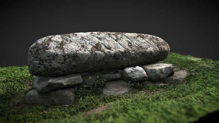 Hogback Stone (KD040-002013-) Castledermot 3D Model