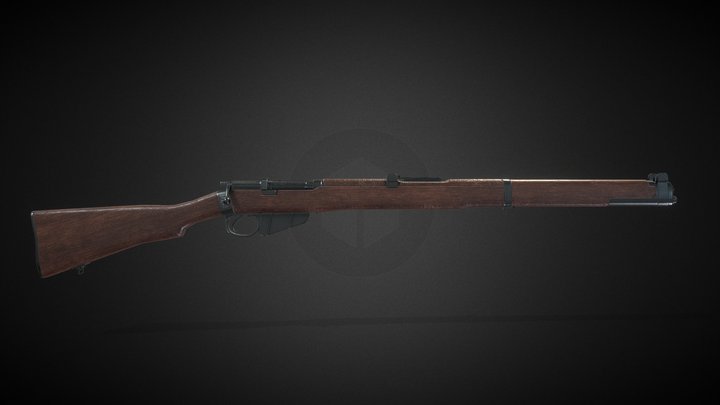 Lee Enfield Rifle (Game-Ready) 3D Model