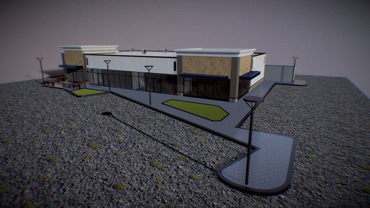 [FREE] Suburbia Store: Scene Asset 3D Model