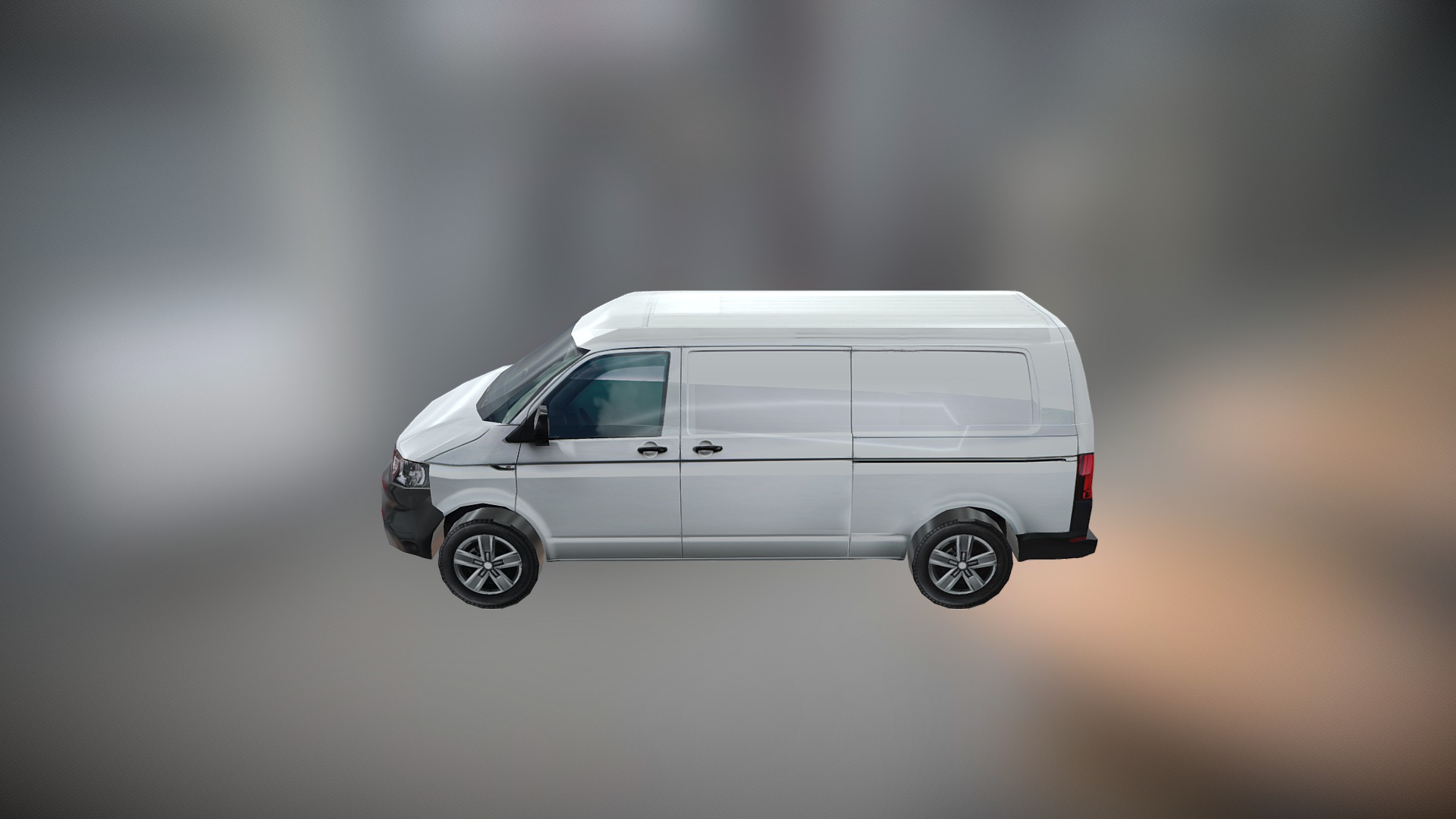 3D model European Van transporter - This is a 3D model of the European Van transporter. The 3D model is about a small white car.