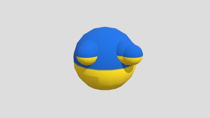 Countryballs Ukraine 3D Model