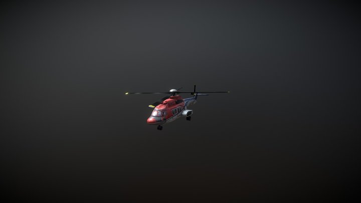 Helicopter EC225 ULP 3D Model